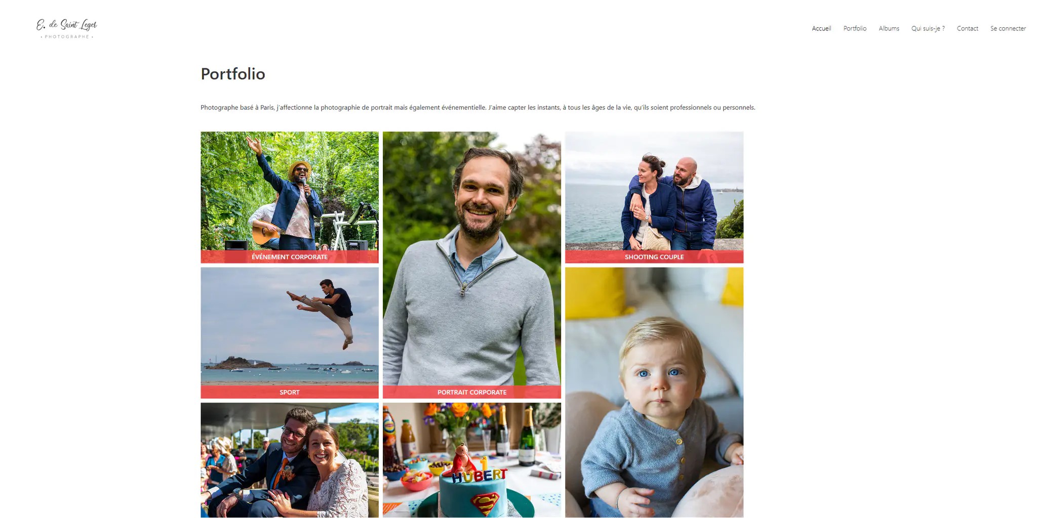 Site et espace client d un photographe professionnel