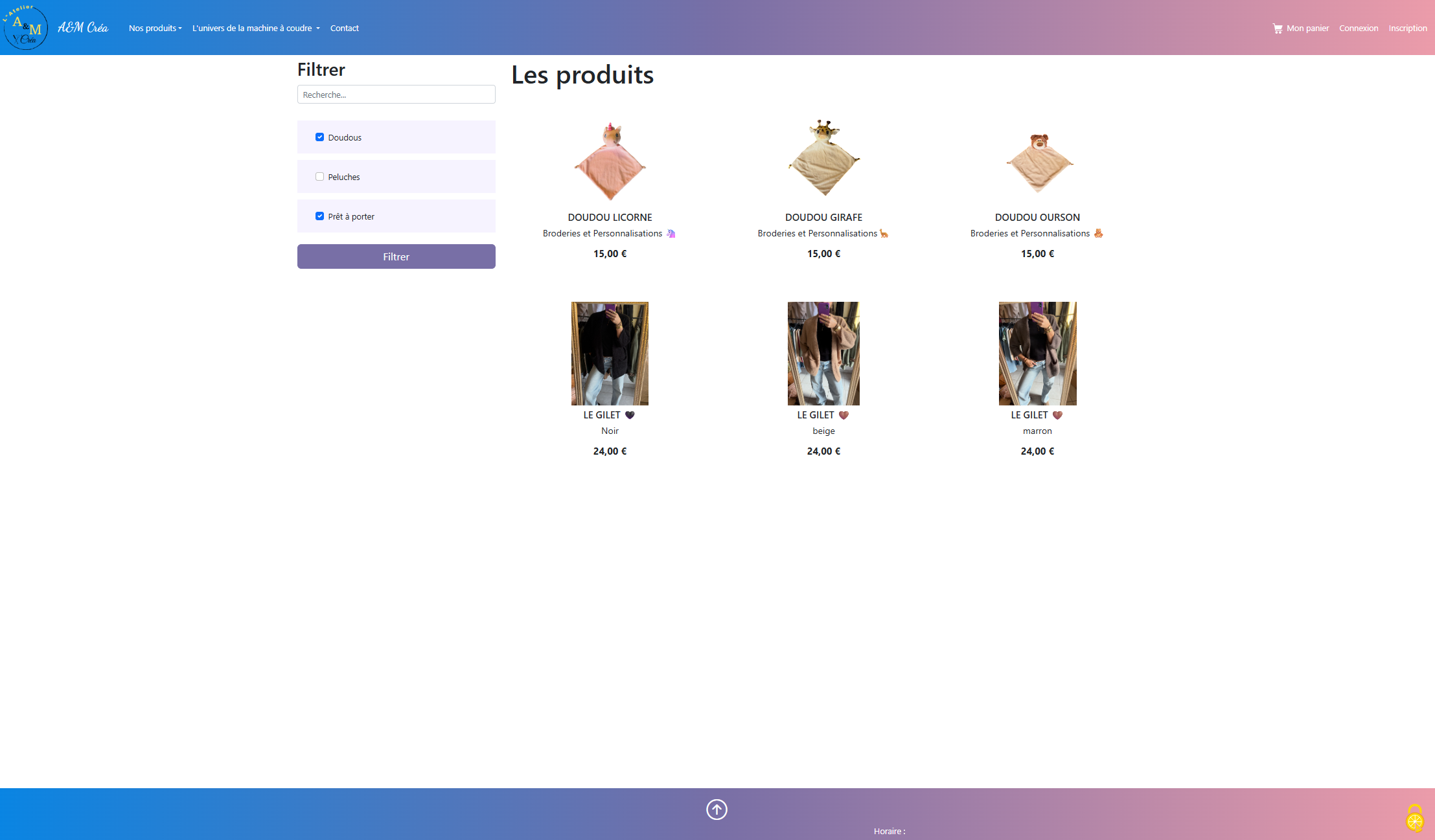 Boutique en ligne sur mesure